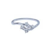 Tree roots with Crystal Silver Ring NSR-4202
